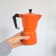 Гейзерная кофеварка Мокко-оранж оранжевая эспрессо 300 мл на 6 чашек 