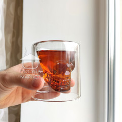 Стакан с двойным дном 150 мл для кофе Череп 