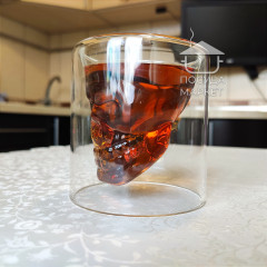 Стакан с двойным дном 150 мл для кофе Череп 