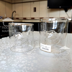 Стакан с двойным дном 150 мл для кофе Череп 