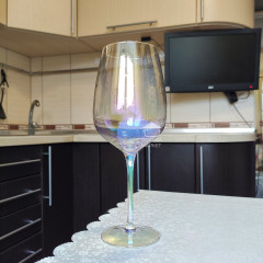 Большой бокал для красного вина и коктейлей 600 мл перламутровое стекло Bumble 