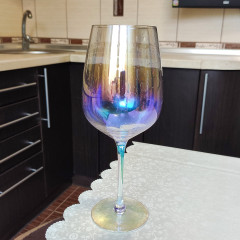 Большой бокал для красного вина и коктейлей 600 мл перламутровое стекло Bumble 