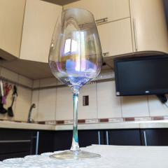 Большой бокал для красного вина и коктейлей 600 мл перламутровое стекло Bumble 