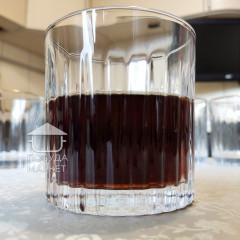 Набір склянок/стаканів з гранями для віскі 260 мл Бандл з золотою облямівкою