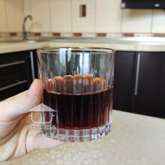 Набір склянок/стаканів з гранями для віскі 260 мл Бандл з золотою облямівкою