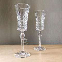 Набор 6 бокалов для шампанского 145 мл Халиф, прозрачное стекло с гранями