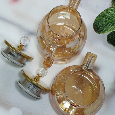 Фото 2 -Чайник для заварювання 1000 мл Golden pearl, кип'ятіння на газі, металева кришка Фото 2 -Чайник для заварювання 1000 мл Golden pearl, кип'ятіння на газі, металева кришка