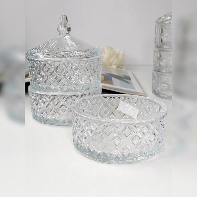 Трехуровневая банка 3 в 1 из стекла 3 по 400 мл для продуктов Trio-2