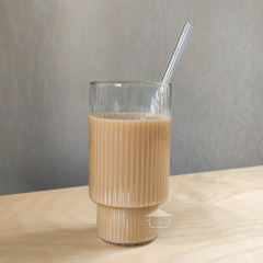 Фигурный высокий большой стакан 400 мл стекла Bosphorus с прозрачного стекла с мелкими гранями