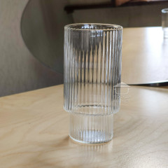 Фигурный высокий большой стакан 400 мл стекла Bosphorus с прозрачного стекла с мелкими гранями