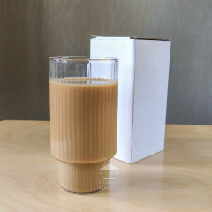 Фигурный высокий большой стакан 400 мл стекла Bosphorus с прозрачного стекла с мелкими гранями