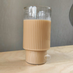 Фигурный высокий большой стакан 400 мл стекла Bosphorus с прозрачного стекла с мелкими гранями