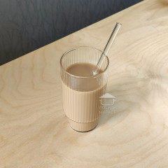 Фигурный высокий большой стакан 400 мл стекла Bosphorus с прозрачного стекла с мелкими гранями