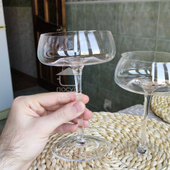 Премиальный набор широких бокалов 6 шт 250 мл для коктейлей, шампанского, мартини на высокой ножке "Daiquiri"