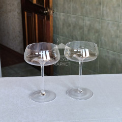 Премиальный набор широких бокалов 6 шт 250 мл для коктейлей, шампанского, мартини на высокой ножке "Daiquiri"