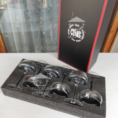 Премиальный набор широких бокалов 6 шт 250 мл для коктейлей, шампанского, мартини на высокой ножке "Daiquiri"