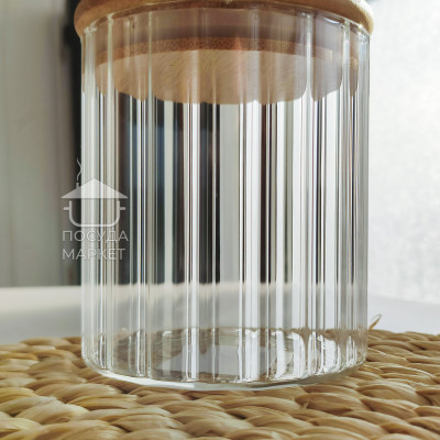 Стеклянная прозрачная банка 450 мл с золотым оленем Deer, кухонная банка для хранения сыпучих продуктов