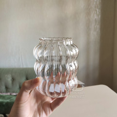 Велика фігурна склянка для коктейлів 580 мл Istanbul, скляний прозорий незвичайний фігурний стакан для напоїв