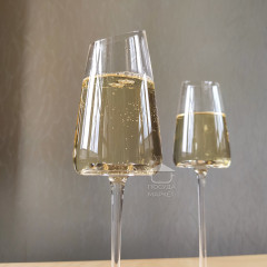 Набор 6 бокалов для шампанского 200 мл со срезанным верхом на высокой ножке Style, прозрачное стекло