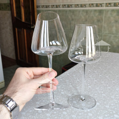 Преміальний набір келихів для червоного вина 450 мл Style на високій ніжці з богемського скла