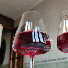 Преміальний набір келихів для червоного вина 450 мл Style на високій ніжці з богемського скла