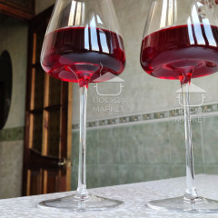 Преміальний набір келихів для червоного вина 450 мл Style на високій ніжці з богемського скла