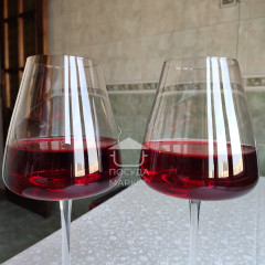 Преміальний набір келихів для червоного вина 450 мл Style на високій ніжці з богемського скла