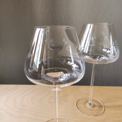 Премиальный набор 6 больших бокалов для красного вина 670 мл "Style" на высокой ножке с широкой чашей