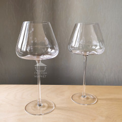 Премиальный набор 6 больших бокалов для красного вина 670 мл "Style" на высокой ножке с широкой чашей