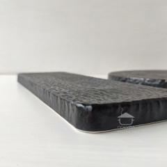 Брускетниця-камінь 30х10 см, прямокутне чорне матове блюдо для суші та закусок Black Obelisk