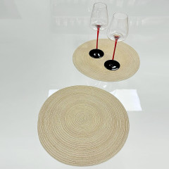 Килимок під тарілку 38 см, світлий підтарільник ПВХ White Chocolate