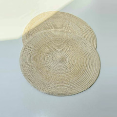 Килимок під тарілку 38 см, світлий підтарільник ПВХ White Chocolate