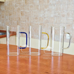 Скляна квадратна висока хайбол кухоль 350 мл Elegance