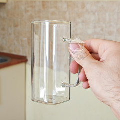 Скляна квадратна висока хайбол кухоль 350 мл Elegance