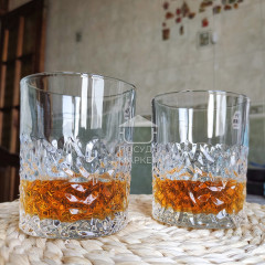 Набір 6 склянок 330 мл Crystal Rock з граненою структурою товстого скла для віскі, води, соку