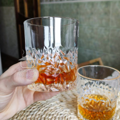 Набір 6 склянок 330 мл Crystal Rock з граненою структурою товстого скла для віскі, води, соку