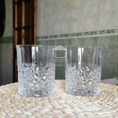 Набір 6 склянок 330 мл Crystal Rock з граненою структурою товстого скла для віскі, води, соку