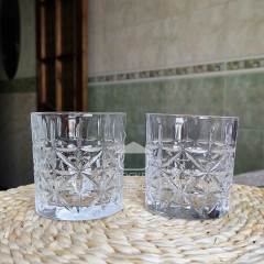 Набор 6 стаканов 270 мл Star с толстого стекла и рельефным узором для виски, воды, сока