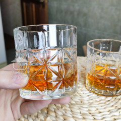 Набор 6 стаканов 270 мл Star с толстого стекла и рельефным узором для виски, воды, сока