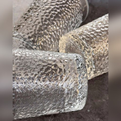 Набор 6 рифленых стаканов 270 мл Ice для воды, сока, коктейлей прозрачного цвета