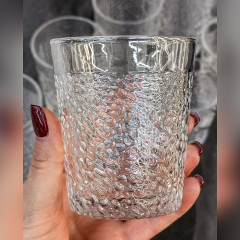 Набор 6 рифленых стаканов 270 мл Ice для воды, сока, коктейлей прозрачного цвета