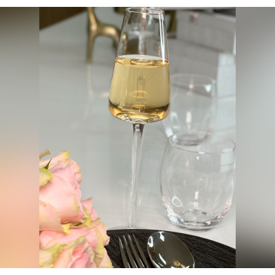 Набір 6 келихів для шампанського 250 мл Style на високій ніжці, прозоре скло