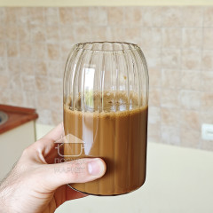 Велика висока фігурна склянка для коктейлів 750 мл Sauer, скляний прозорий незвичайний фігурний стакан для напоїв