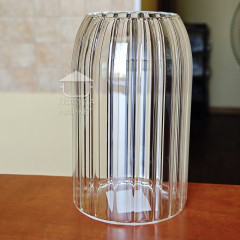 Велика висока фігурна склянка для коктейлів 750 мл Sauer, скляний прозорий незвичайний фігурний стакан для напоїв