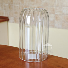 Велика висока фігурна склянка для коктейлів 750 мл Sauer, скляний прозорий незвичайний фігурний стакан для напоїв