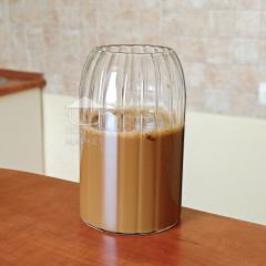 Велика висока фігурна склянка для коктейлів 750 мл Sauer, скляний прозорий незвичайний фігурний стакан для напоїв