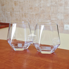 Набір 6 прозорих шестикутних склянок 330 мл Atlant