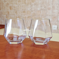 Набір 6 прозорих шестикутних склянок 330 мл Atlant