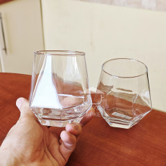 Набір 6 прозорих шестикутних склянок 330 мл Atlant