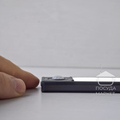 Мощный беспроводной аккумуляторный светильник 50 см PRO 2000 мАч (двойной аккумулятор) с датчиком движения, на магните/ черный корпус